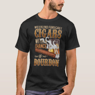 Helg prognoscigarrer och Bourbon Scotch Whiskey T Shirt