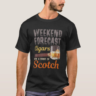 Helg prognoscigarrer och Scotch Whiskey Bourbon T Shirt