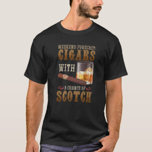 Helg prognoscigarrer och Scotch Whiskey Bourbon T Shirt