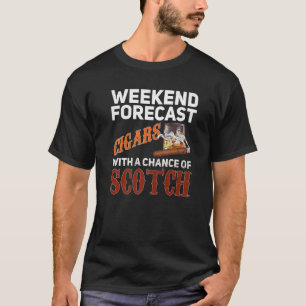 Helg prognoscigarrer och Scotch Whiskey Bourbon T Shirt