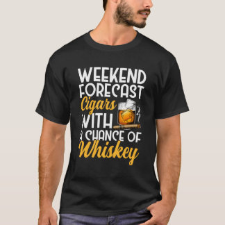 Helg prognoscigarrer och whisky Bourbon Drinke T Shirt
