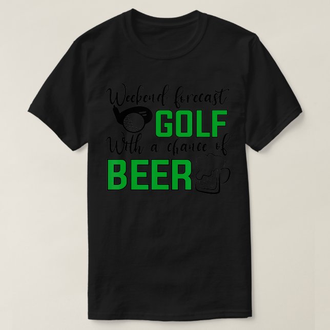 Helg prognosgolf med en chans att få öl Golf T Shirt (Design framsida)