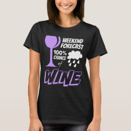 Helg prognoskmoln 100 % chans till Vin T-shirt