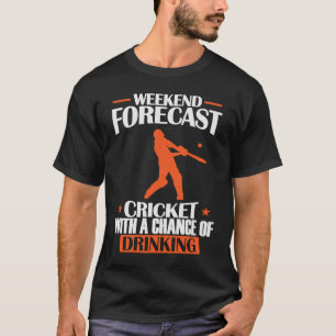 Helg prognoskricket Cricket med en dräneringsmöjli T Shirt