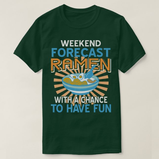 Helg prognosram med möjlighet till Roligt före T Shirt (Design framsida)