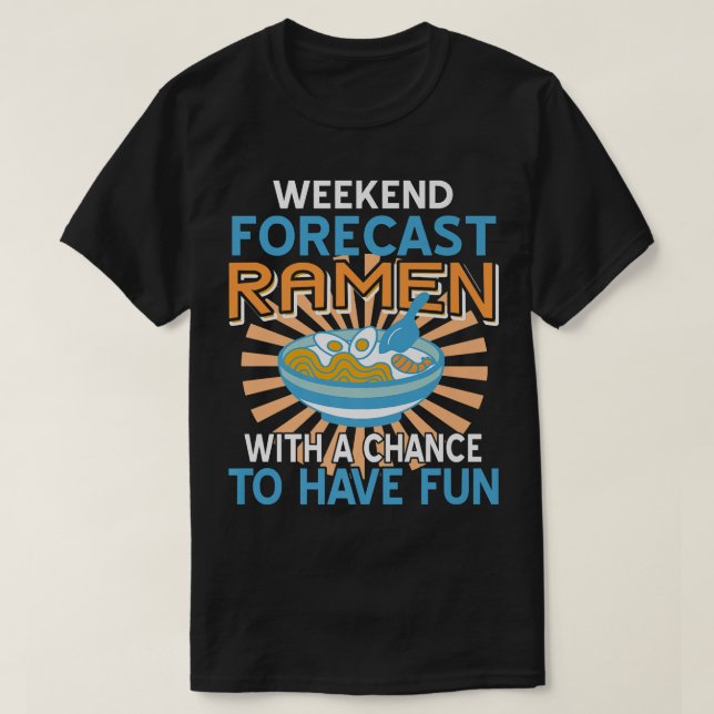 Helg prognosram med möjlighet till Roligt före T Shirt (Design framsida)