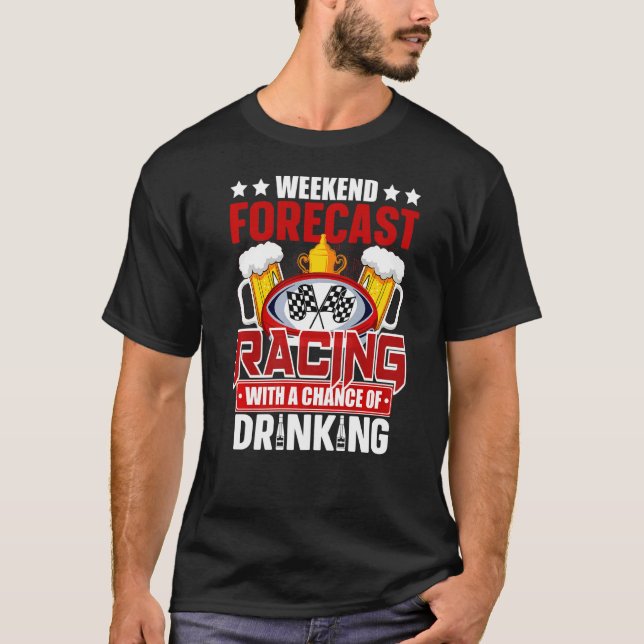 Helg prognostiserad Tävla med möjlighet att dricka T Shirt (Framsida)