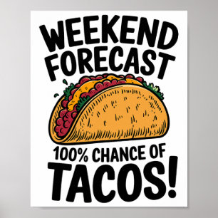 Helg prognostiserade 100-procentig chans för Tacos Poster