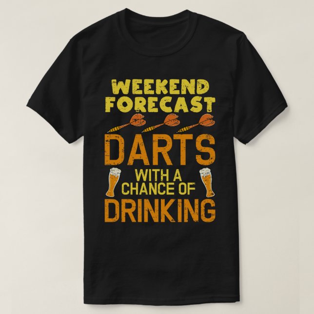 Helg-prognostiserade nyans Darts T Shirt (Design framsida)
