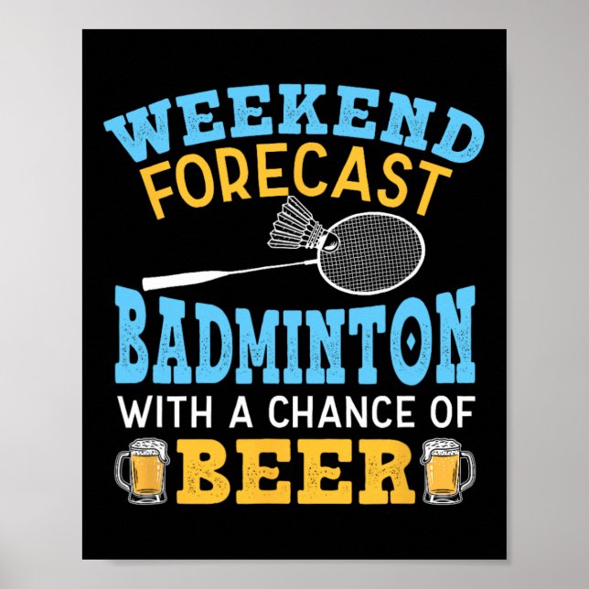 Helg prognostiserat badminton och fågelskyttel poster (Framsidan)