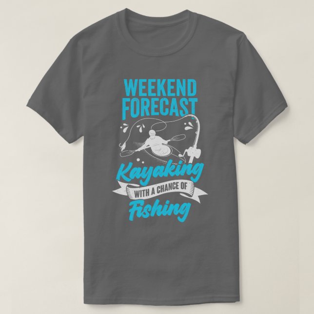 Helg prognostiserat kaj med möjlighet till fiske t shirt (Design framsida)