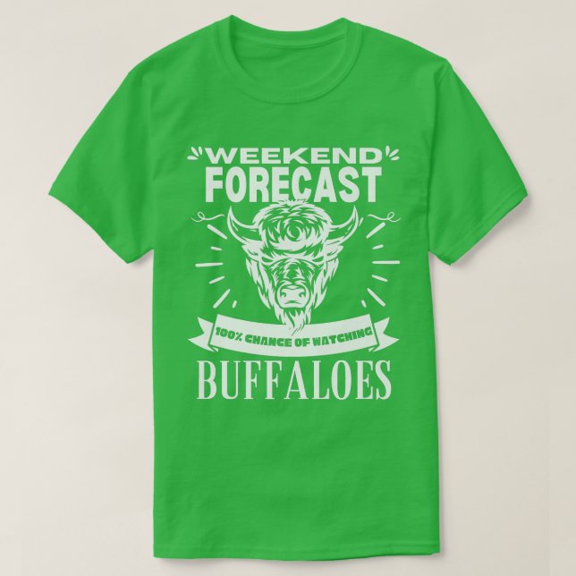 Helg prognostiserat vakande Buffaloes Bisons Buffa T Shirt (Design framsida)