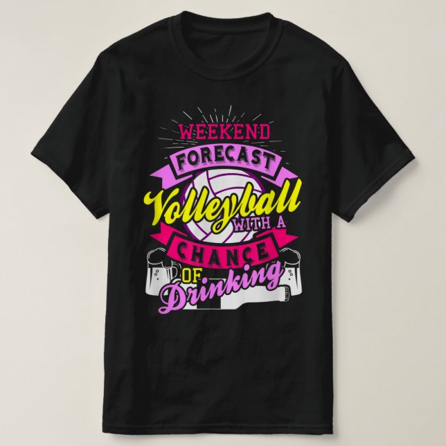 Helg prognostiserat volleyboll med drakins chans t shirt (Design framsida)