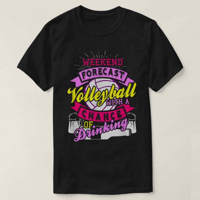 Helg prognostiserat volleyboll med drakins chans t shirt (Design framsida)