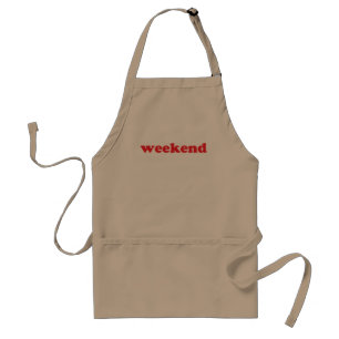 "Helg" röd brev apron Förkläde