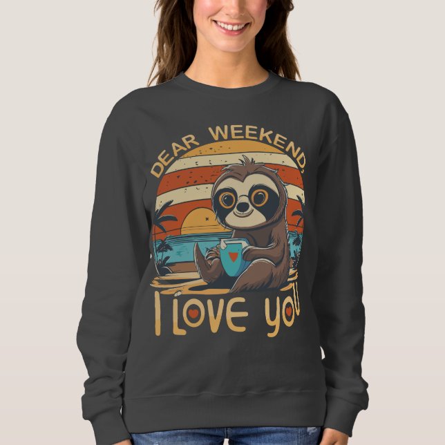 Helg Sloth Mode Bäste Helg I Kärlek You T Shirt (Framsida)