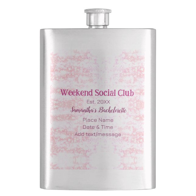 Helg social klub rosa glitter möhippa fest fickplunta (Framsidan)
