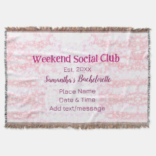 Helg Social klubb rosa glitter möhippa fest Filt