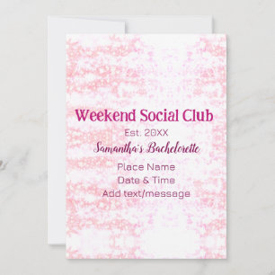 Helg Social klubb rosa glitter möhippa fest Julkort