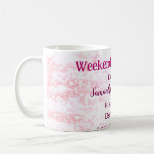 Helg Social klubb rosa glitter möhippa fest Kaffemugg
