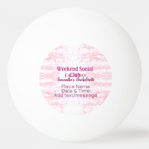 Helg Social klubb rosa glitter möhippa fest Pingisboll