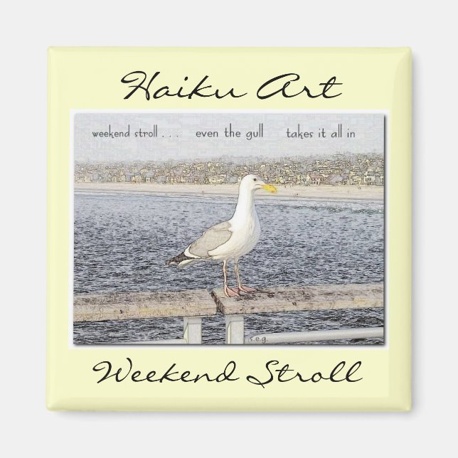 Helg Stroll Haiku Art Magnet (Framsidan)