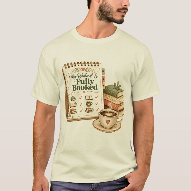 Helg T-Shirt för Bokälskare - Fullbokad (Framsida)