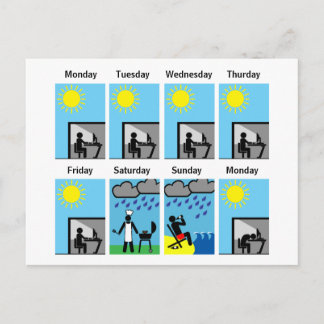 Helg väder alltid suger vykort