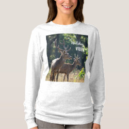 Helg Vibes Hjortar Långärmad Överdel T Shirt