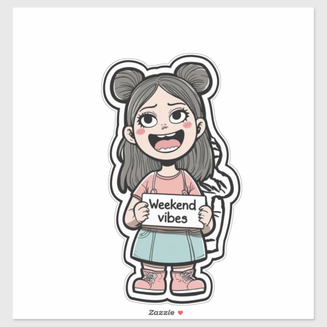 Helg Vibes Klistermärken (Ark)