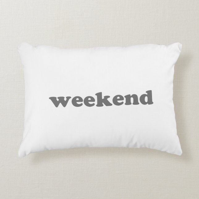 Helg, vit grått, modern typografisk roligt coola prydnadskudde (Framsidan)