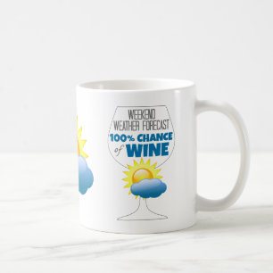 Helg Weather Forecast Sunny 100% Chance of Vin Kaffemugg
