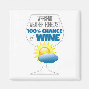 Helg Weather Forecast Sunny 100% Chance of Vin Magnet