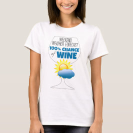 Helg Weather Forecast Sunny 100% Chance of Vin T-shirt