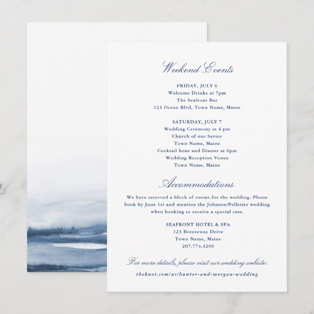 Helgaktiviteter och Boende Infogning Kort (Fram/baksida)