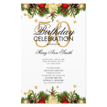 Helgdag 50:e Födelsedagsfesten Program Guld w/ Men