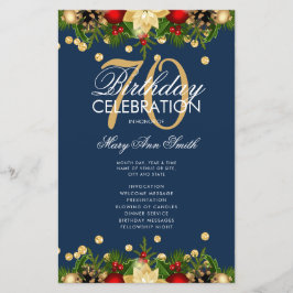 Helgdag 70:e Födelsedagsfest-menyn för Guld-flotta