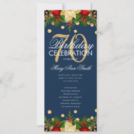 Helgdag 70:e Födelsedagsfest-menyn för Guld-flotta Inbjudningar