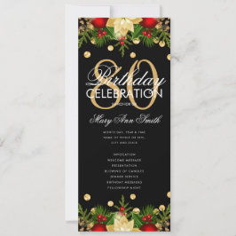 Helgdag 80:e Födelsedagsfesten Program Guld w/ Men