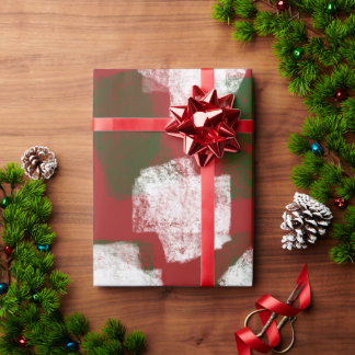 Helgdag abstrakt Digital Sponge Paeing - jul Presentpapper