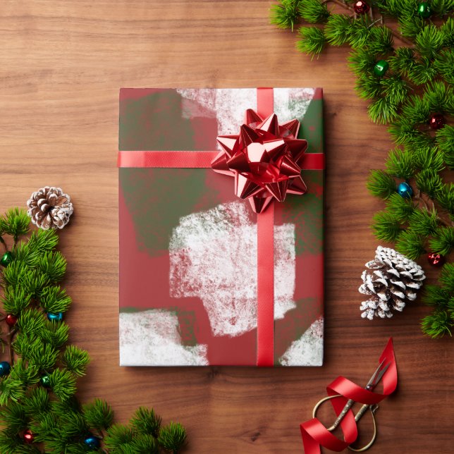 Helgdag abstrakt Digital Sponge Paeing - jul Presentpapper (Julgåva)