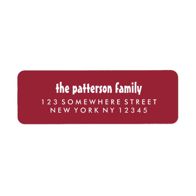 Helgdag adressetikett 4 returadress etikett (Framsidan)