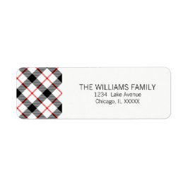 Helgdag-adressetikett för julretur i Lycklig Returadress Etikett