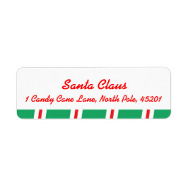 Helgdag adressetikett från Jultomten Returadress Etikett