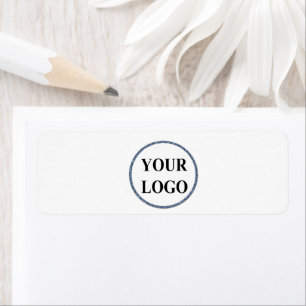 Helgdag adressetikett Lägg till LOGOTYP Färgstark Returadress Etikett