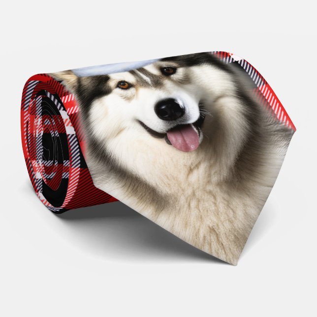 Helgdag Alaska Malamute Red White Play-jul Slips (Rullad)