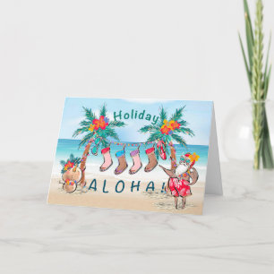 Helgdag Aloha-julkort Tack Kort