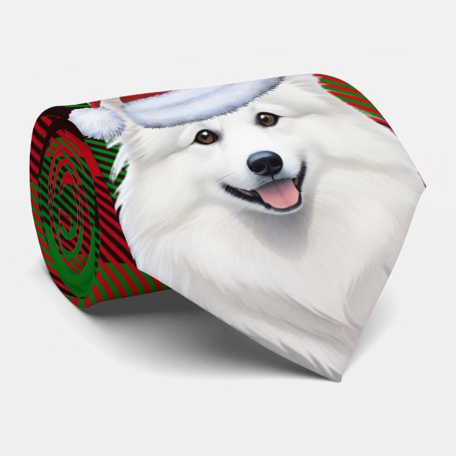 Helgdag American Eskimo Hund Play-jul Slips (Rullad)