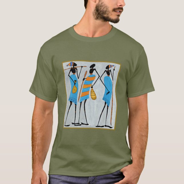 Helgdag and Summer, Maasai Warriors T Shirt (Framsida)