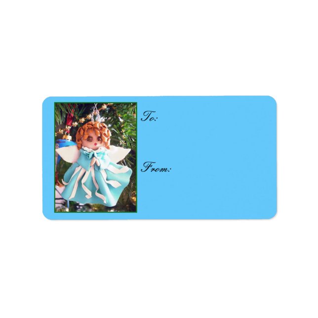 Helgdag Angel Adressetikett (Framsidan)